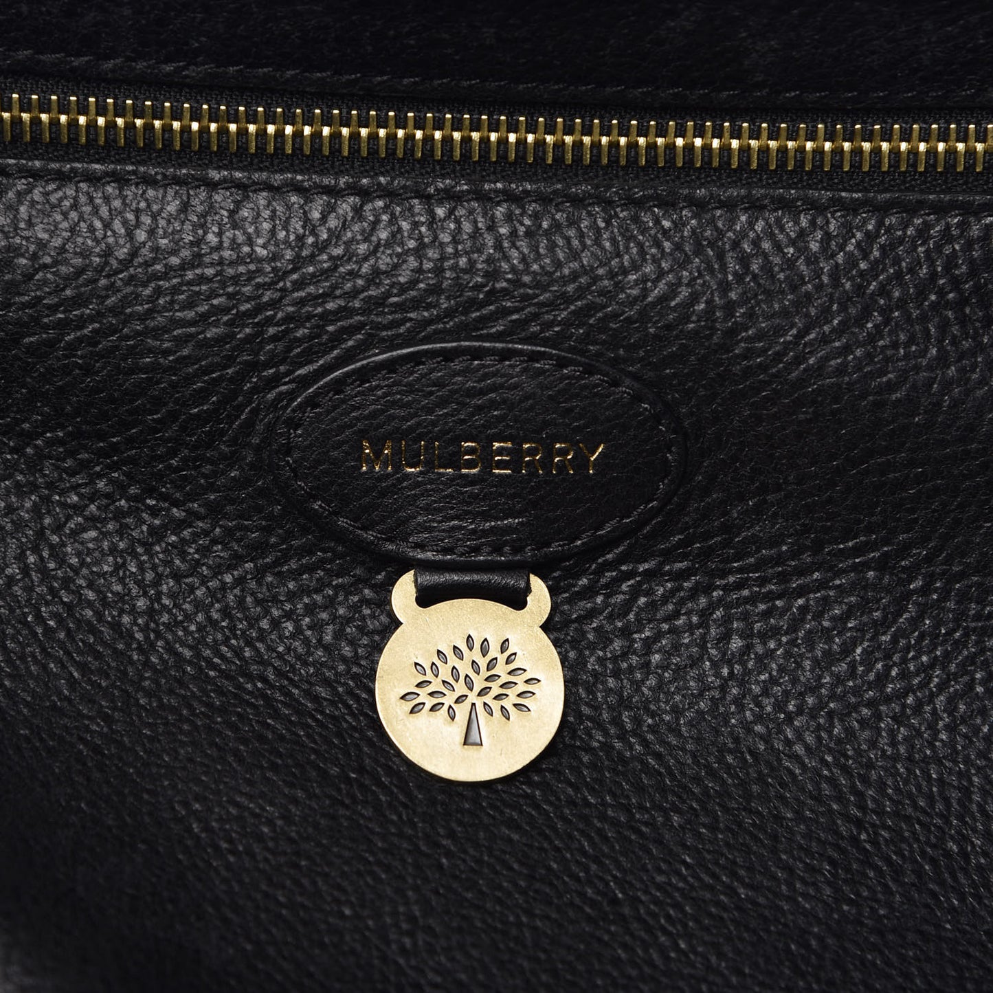 Natural Leather Bayswater Tote Black
