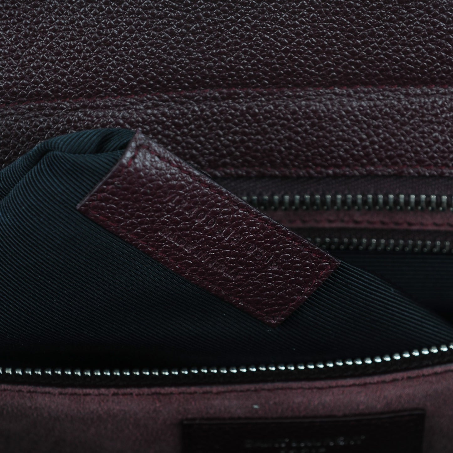 Grained Calfskin Small Rive Gauche Cabas Amaranto