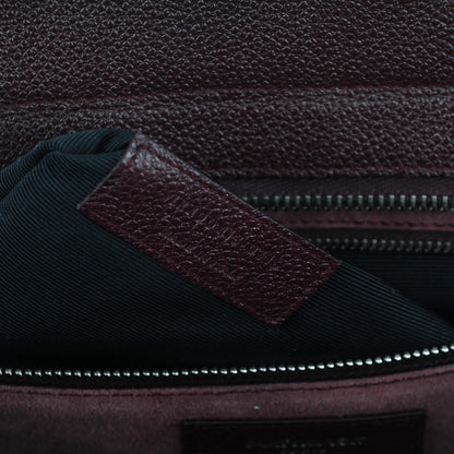 Saint Laurent Grained Calfskin Small Rive Gauche Cabas Amaranto 7 of 7