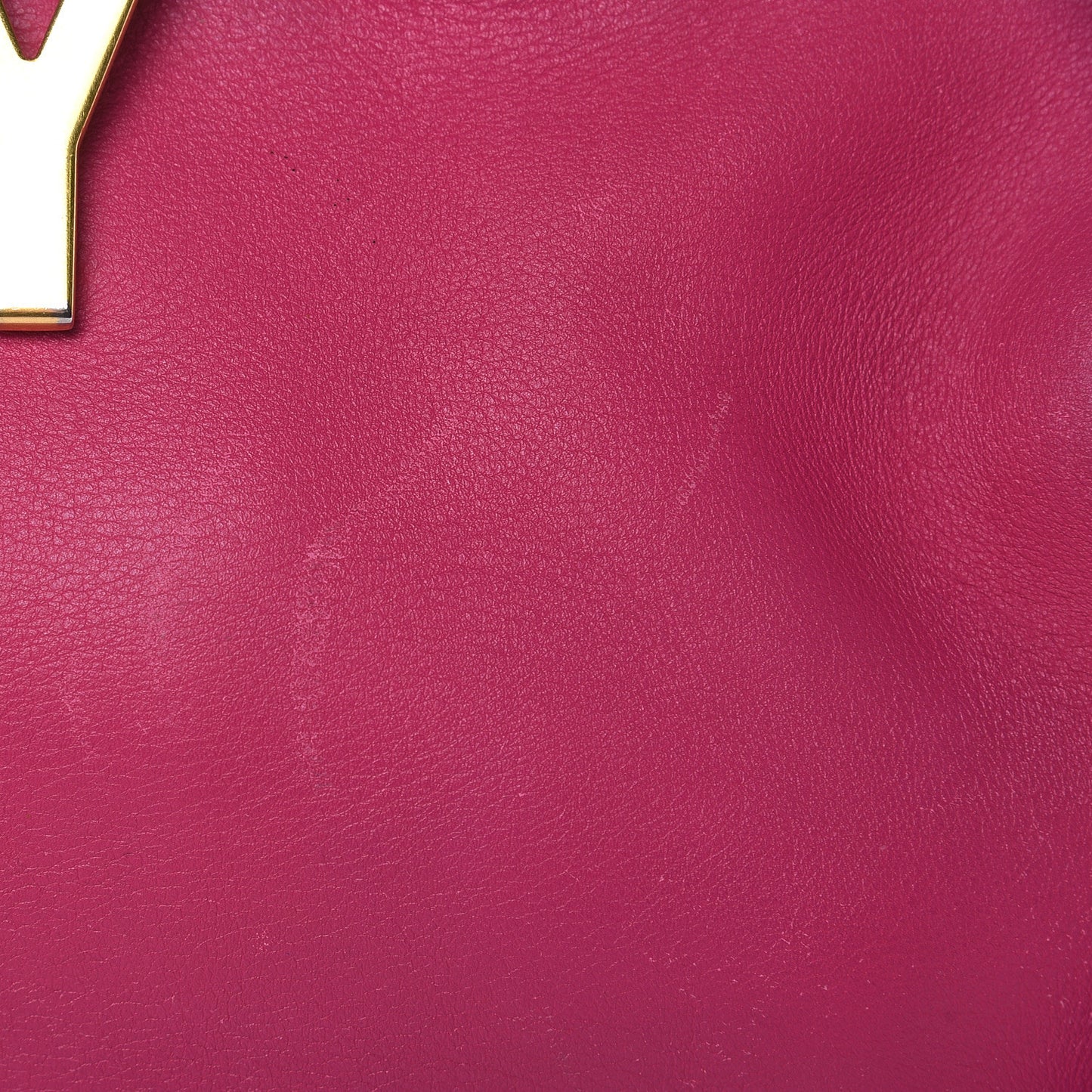 Calfskin Small Classic Y Cabas Fuchsia