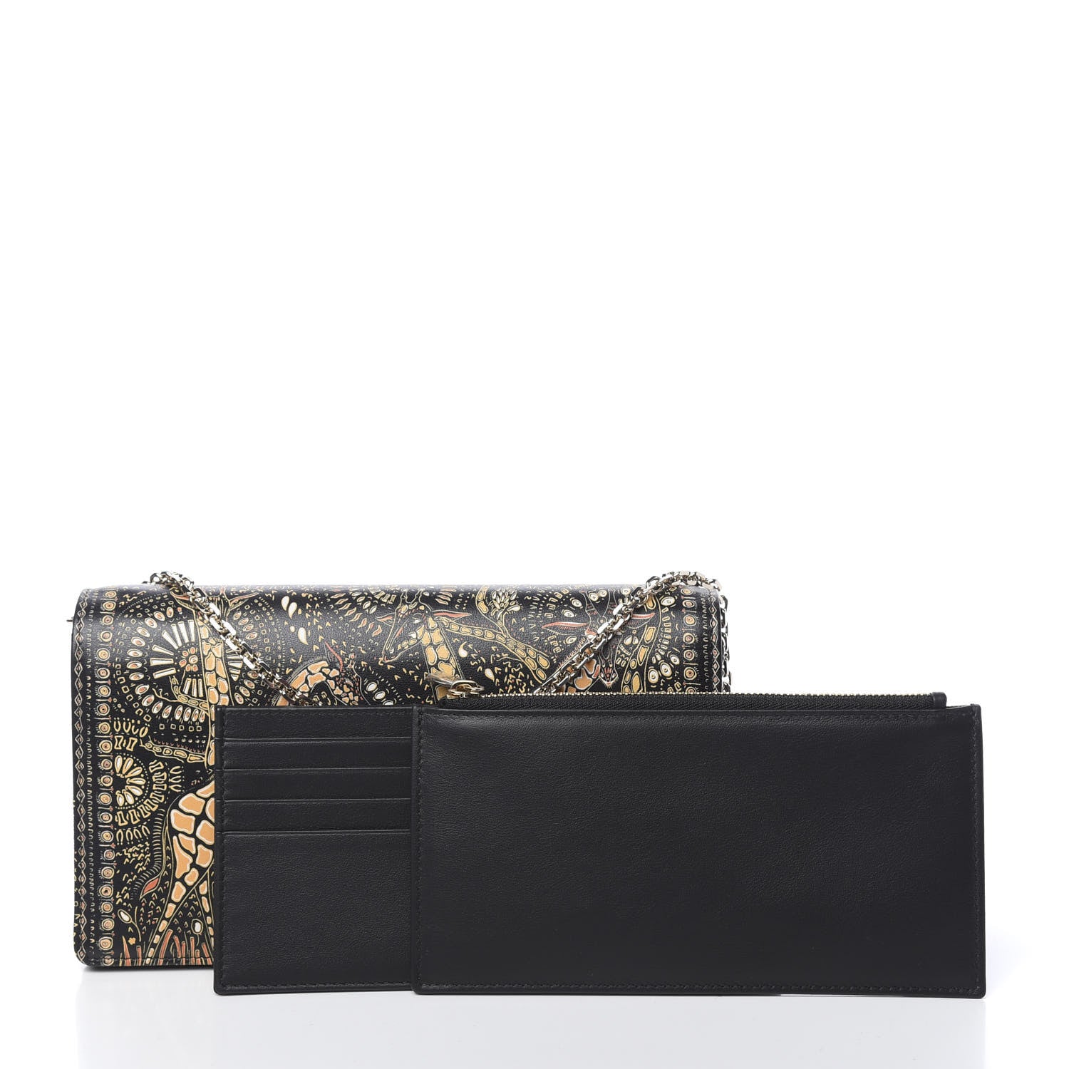 Christian Dior Printed Calfskin Animals Chain Pouch Brown Multicolor 2 of 12