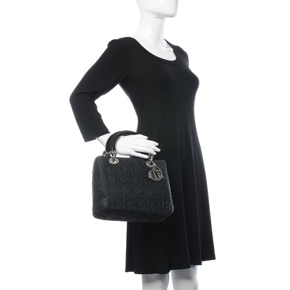 Christian Dior Nylon Cannage Medium Lady Dior Black 3 of 11