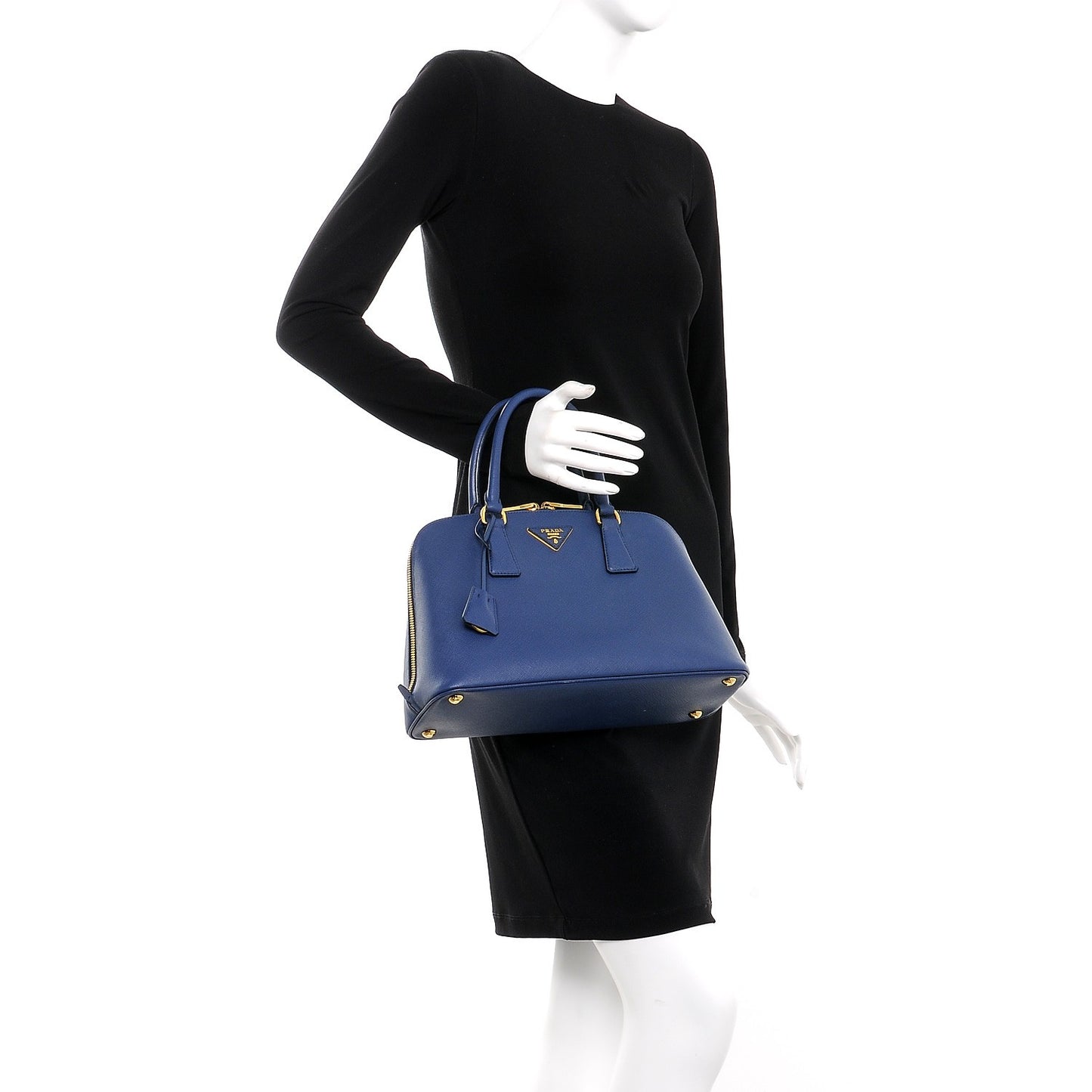 Saffiano Lux Medium Promenade Tote Bluette