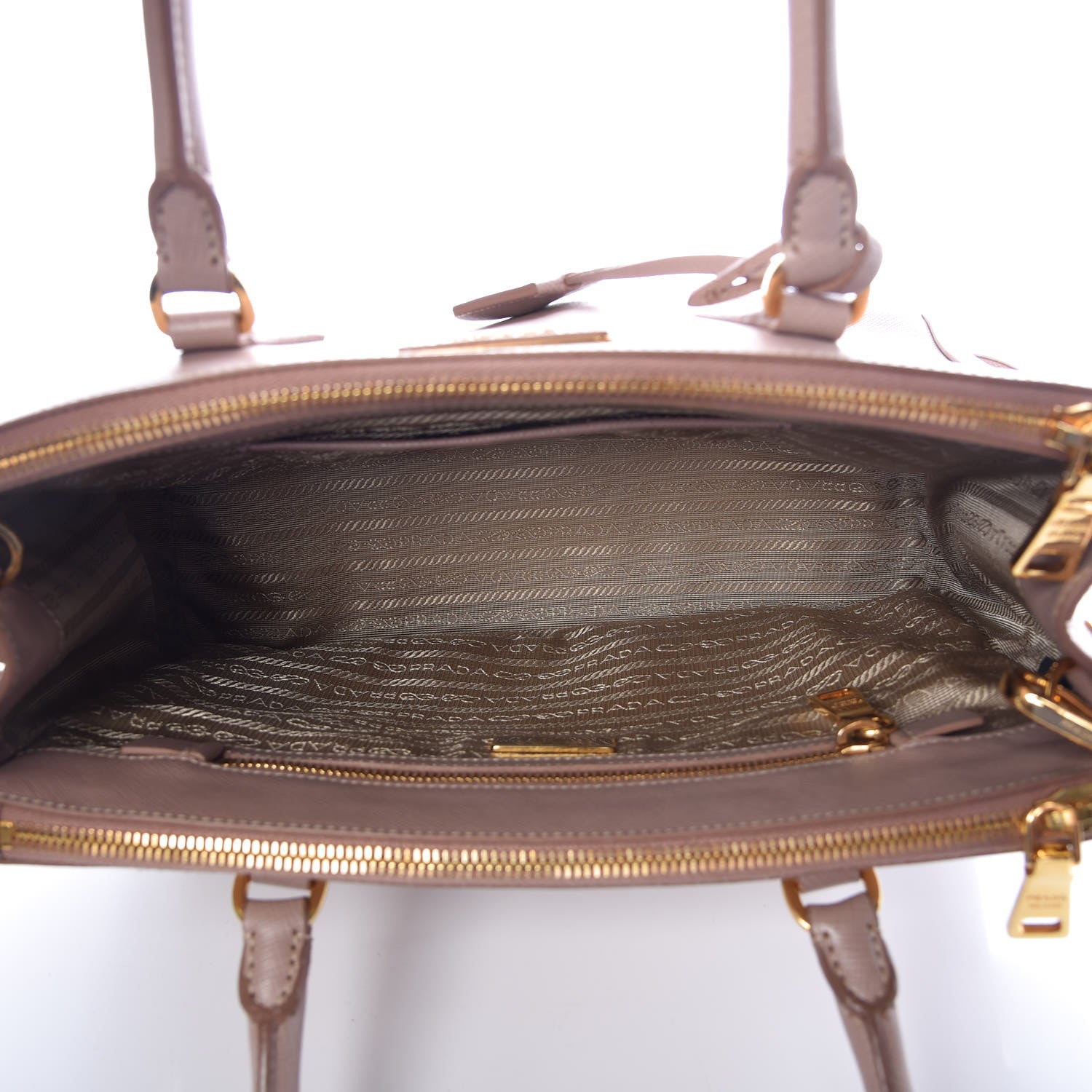 Prada Saffiano Small Galleria Double Zip Tote Cammeo 6 of 9