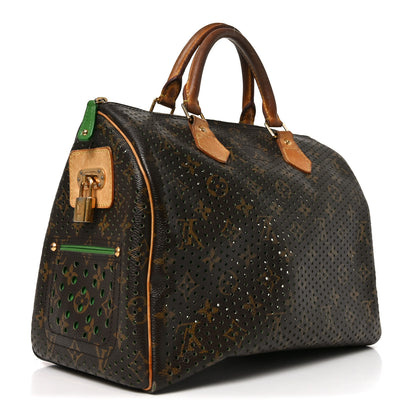 Louis Vuitton Monogram Perforated Speedy 30 Green 3 of 9