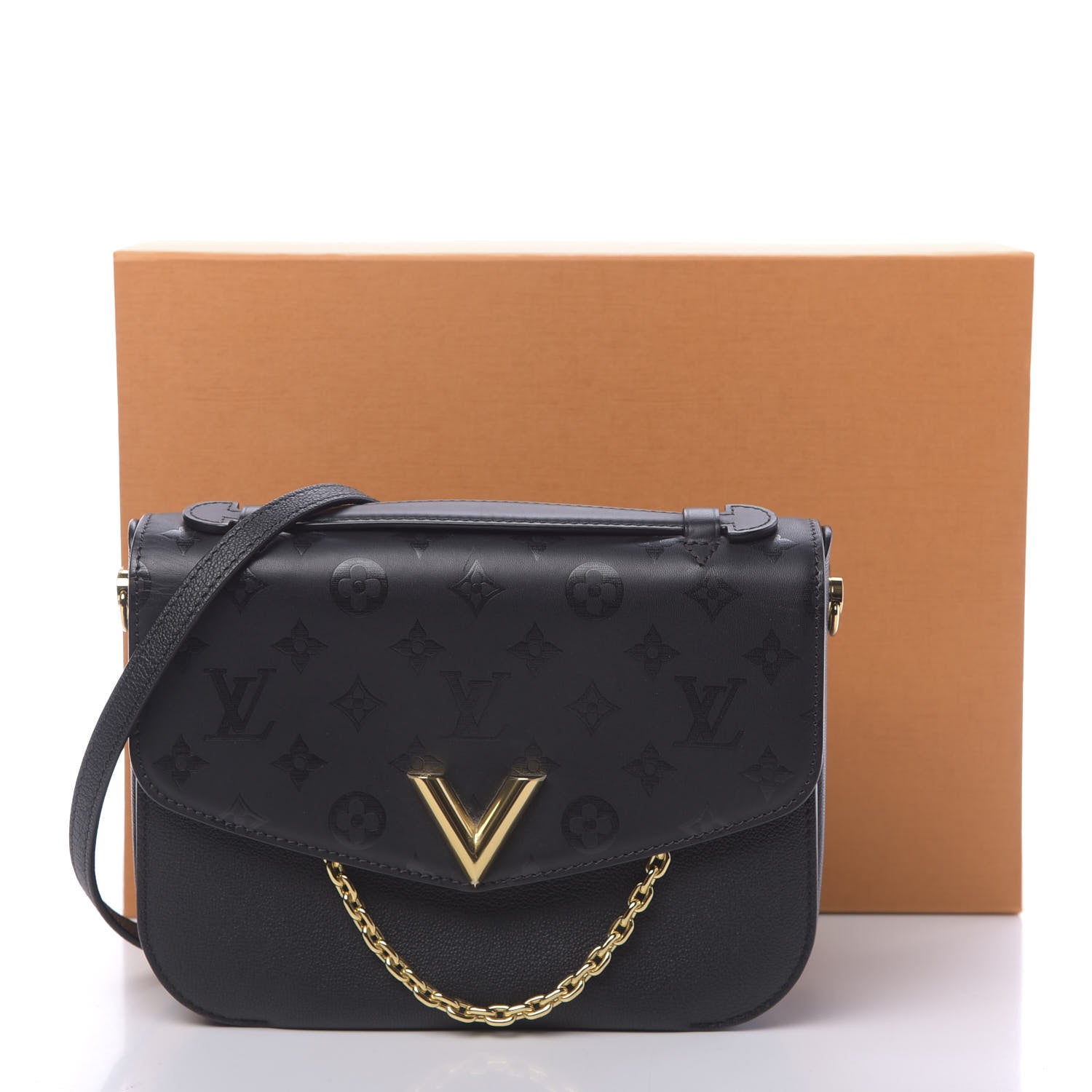 Louis Vuitton Calfskin Monogram Very Messenger Black 10 of 10