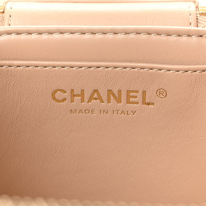 Chanel Lambskin Quilted Trendy Vanity Case Beige 6 of 10