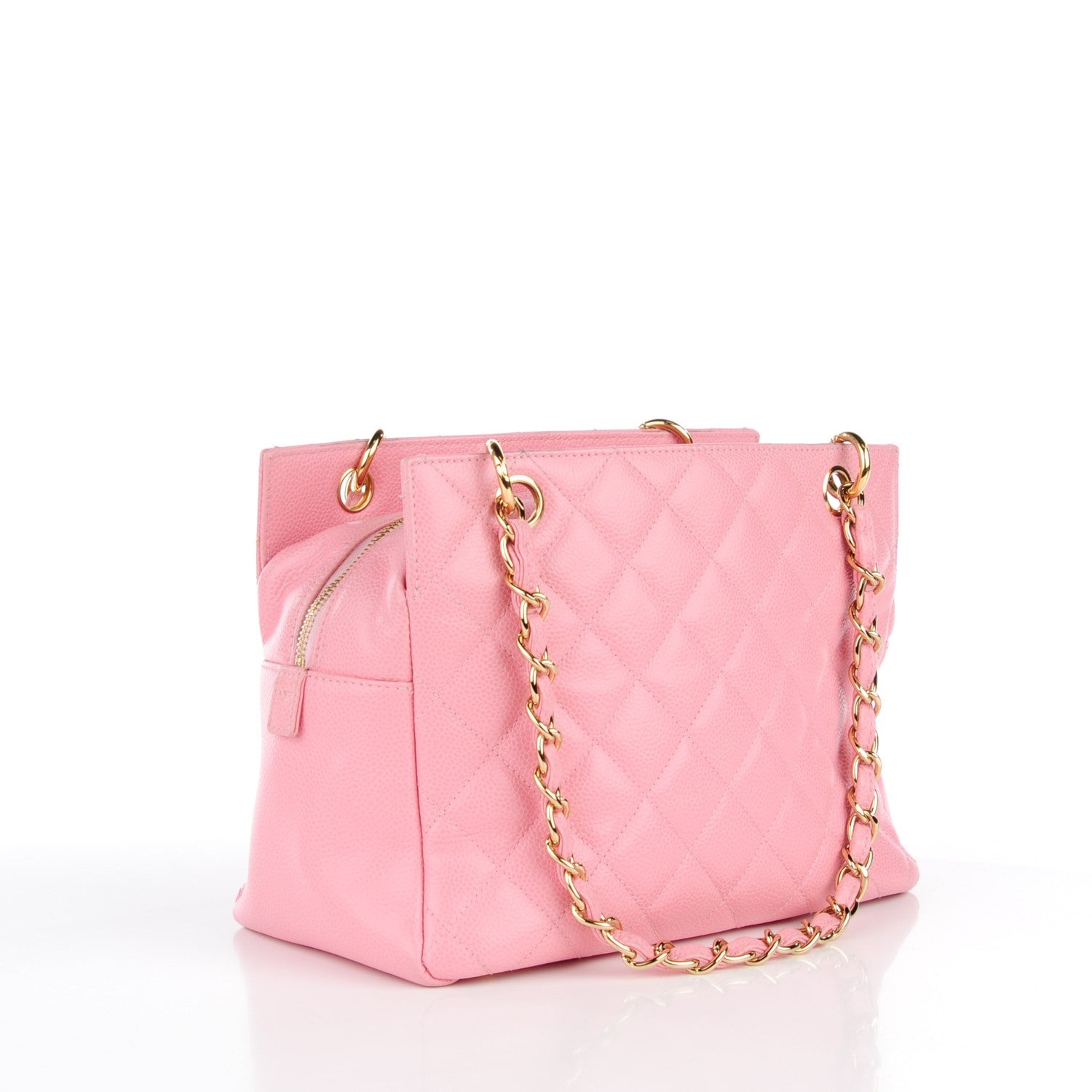 Chanel Caviar Quilted Petit Timeless Shopping Tote PTT Pink 4 of 10