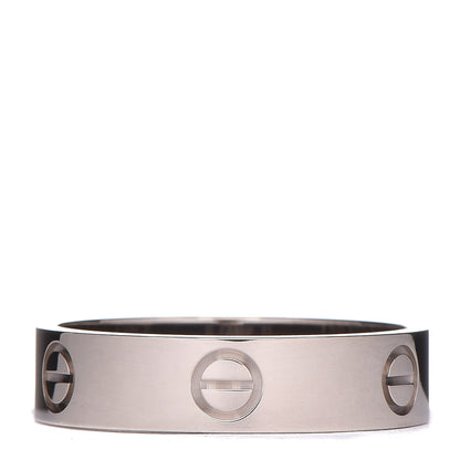 Cartier 18K White Gold 5.5mm LOVE Ring 63 10.25 3 of 5