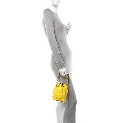 Fendi Vitello Liberty F is Fendi FF Embossed Mini Mon Tresor Bucket Bag Yellow 3 of 10