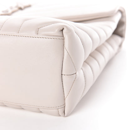 Saint Laurent Calfskin Y Quilted Monogram Medium Loulou Chain Satchel Ivory 11 of 11