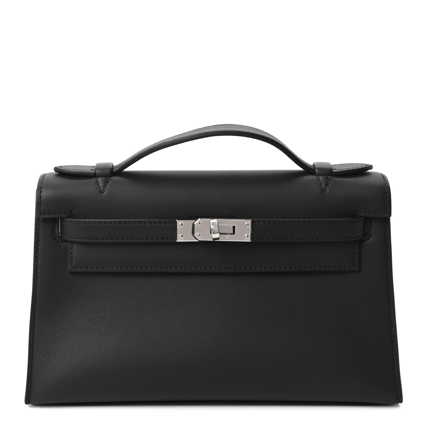 Hermes Swift Kelly Pochette Clutch Black 1 of 11