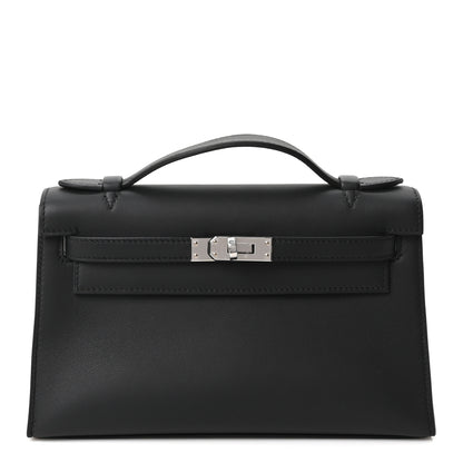 Hermes Swift Kelly Pochette Clutch Black 1 of 11