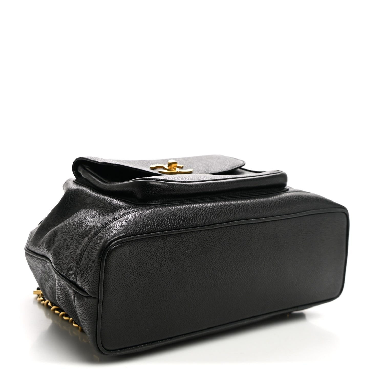 Caviar Drawstring Backpack Bag Black