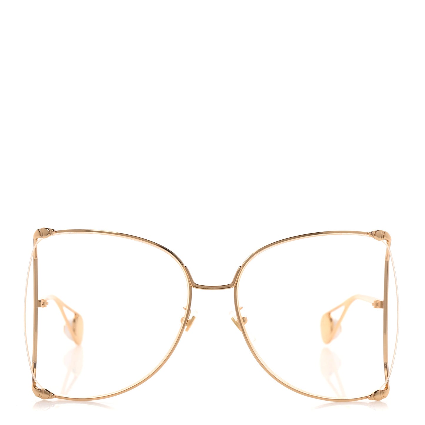 Metal Oversized Round Sunglasses GG0252S Gold