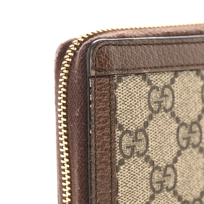 Gucci GG Supreme Monogram Web Ophidia Zip Around Wallet Brown 8 of 8