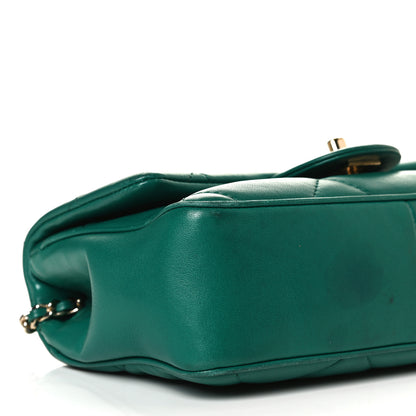Chanel Lambskin Quilted Small Easy Carry Flap Green 9 of 11