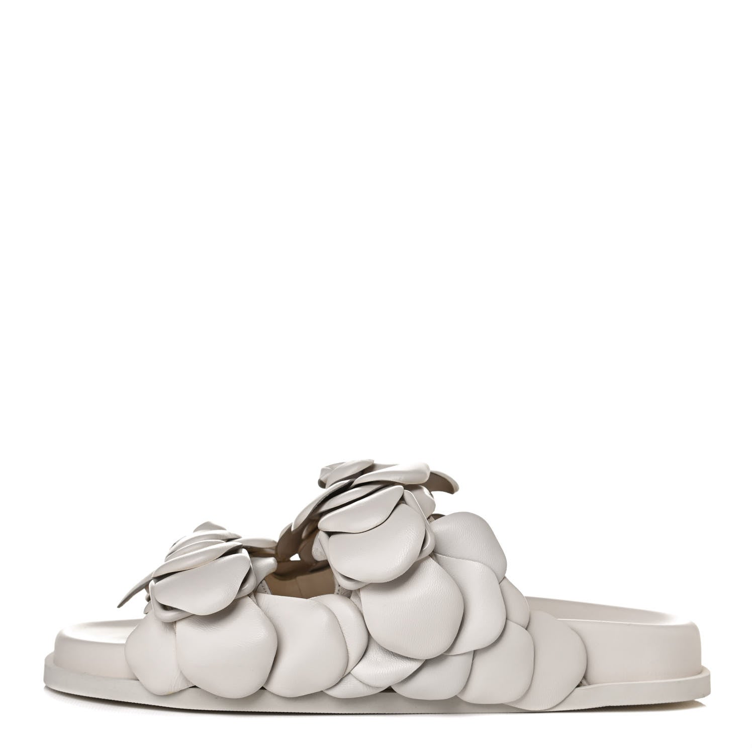 Valentino Garavani Kidskin Atelier 03 Rose Edition Double Buckle Slide Sandals 37 Avorio 1 of 11
