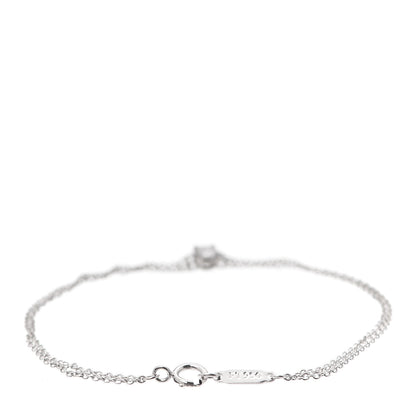 Tiffany Platinum Diamond .17ct Double Chain Solitaire Bracelet 3 of 6