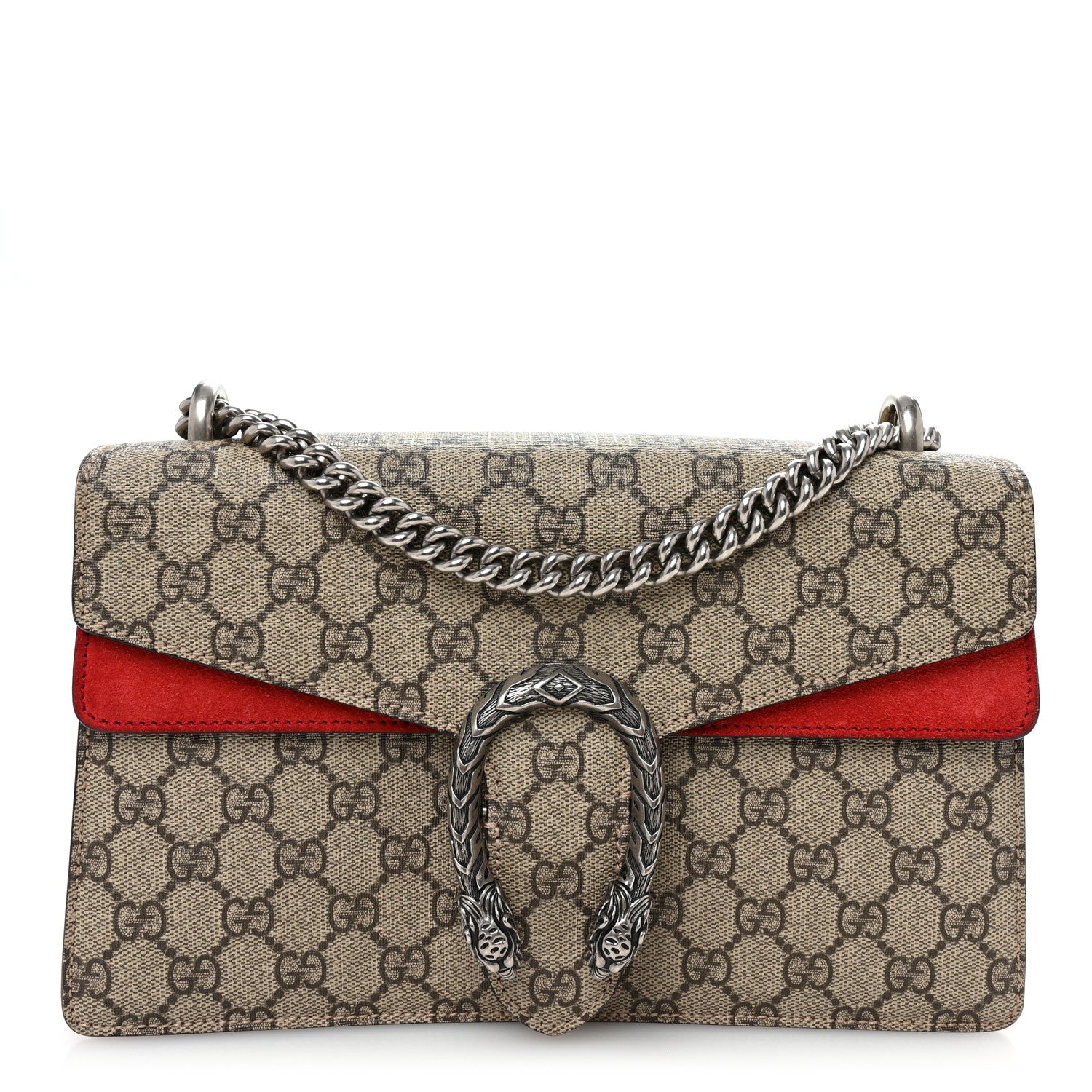 Gucci GG Supreme Monogram Small Dionysus Shoulder Bag Red 1 of 10