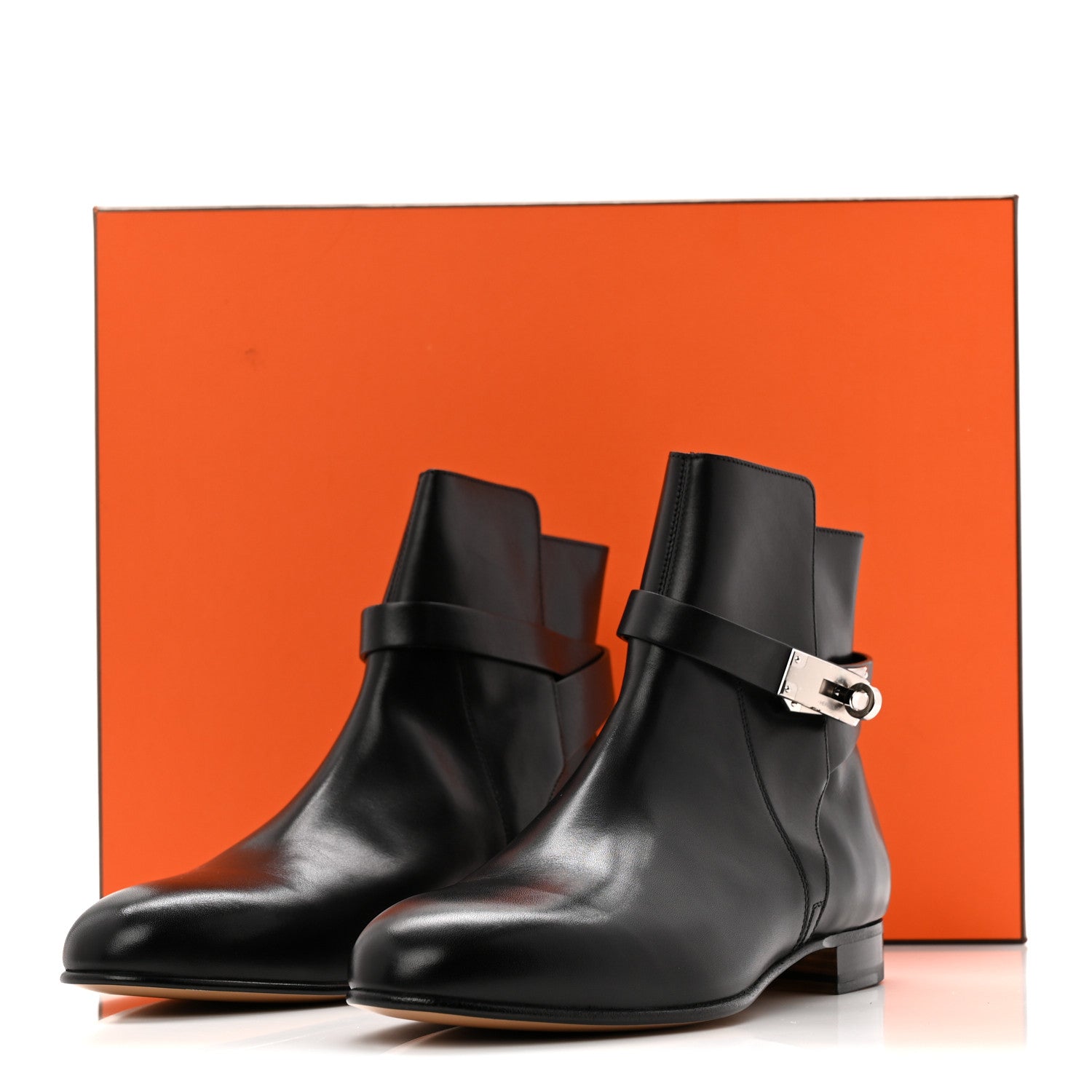Hermes Calfskin Neo Low Boots 38.5 Black 10 of 10