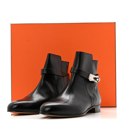 Hermes Calfskin Neo Low Boots 38.5 Black 10 of 10