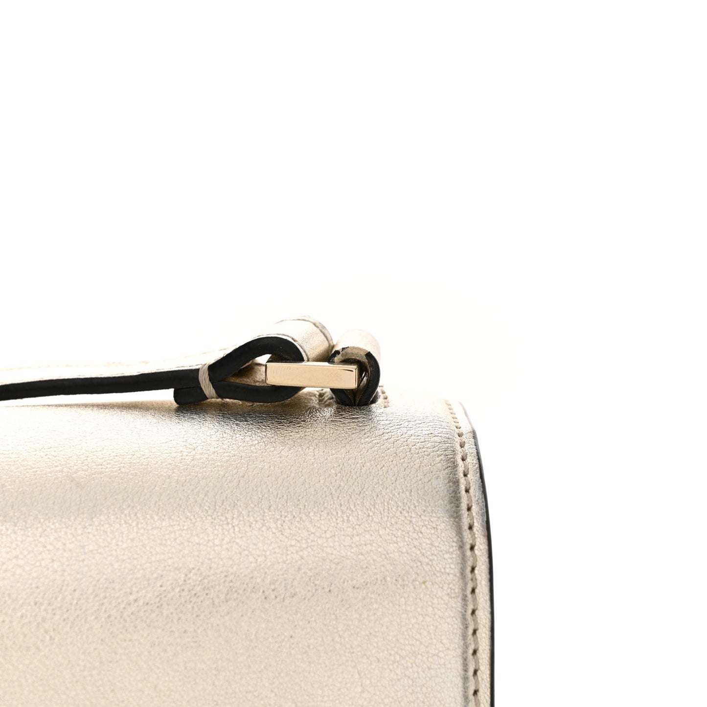 Metallic Calfskin Small VSling Shoulder Bag Gold