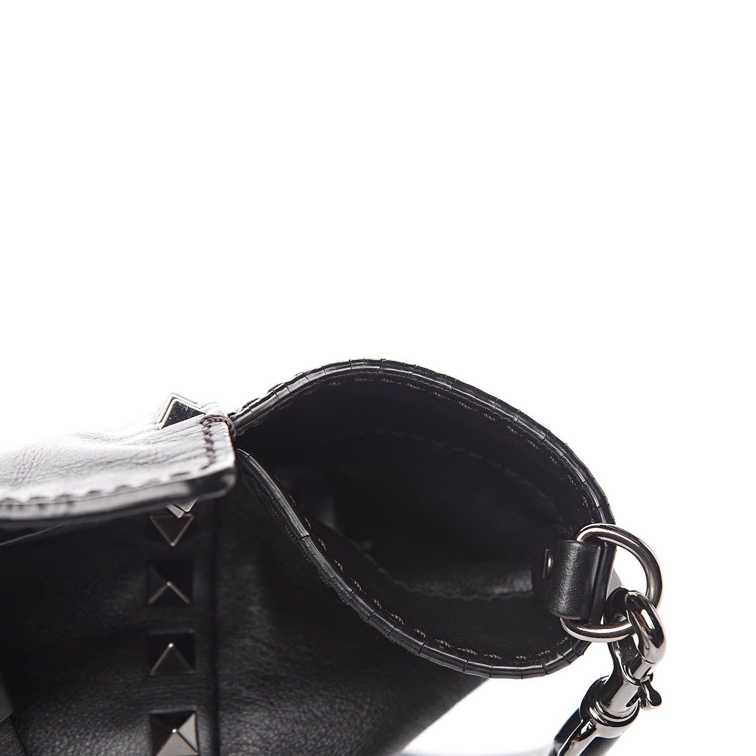 Valentino Garavani Vitello Small Rockstud Tote Black 9 of 16