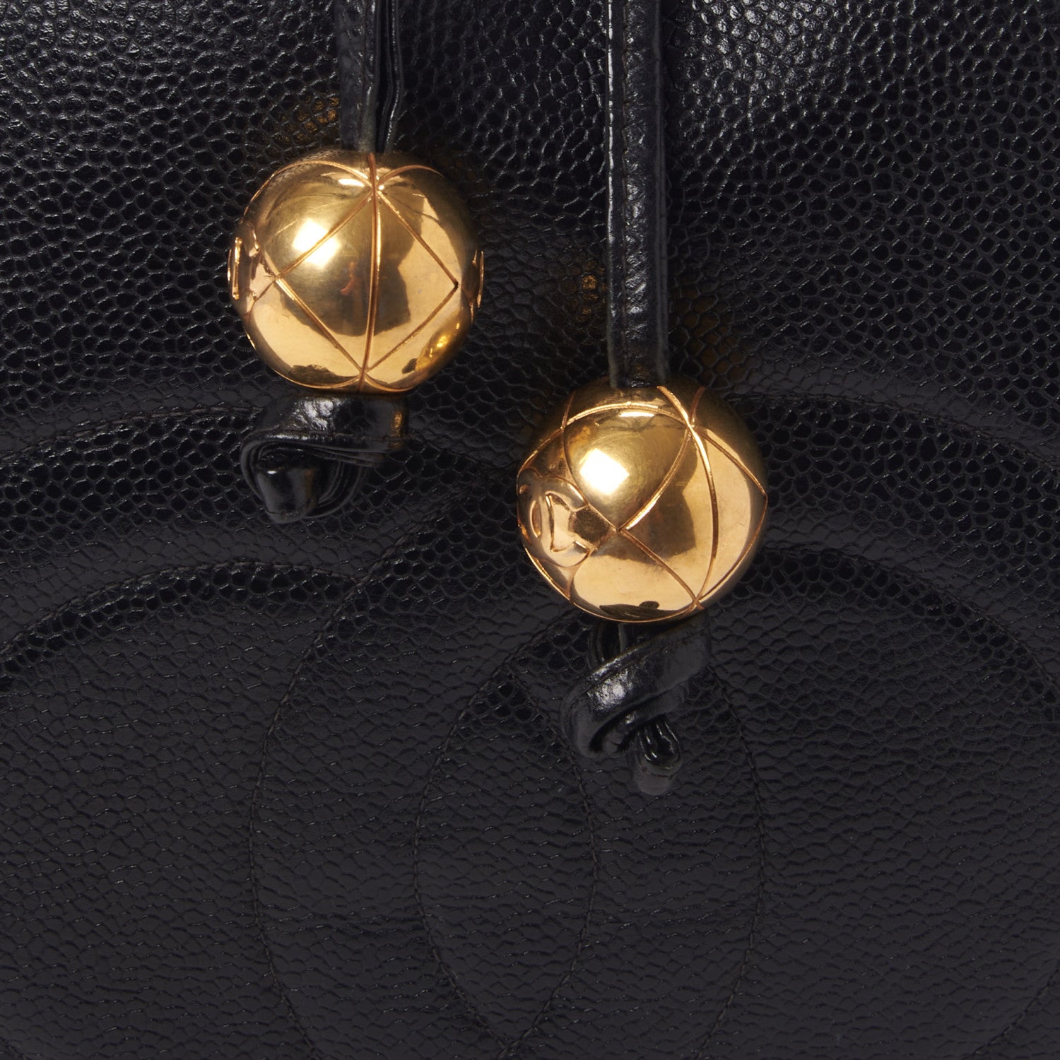 Chanel Caviar Large CC Shoulder Bag Black 8 of 10