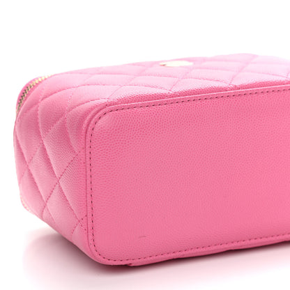 Chanel Caviar Quilted Small Vanity Case With Chain Pink 8 of 9