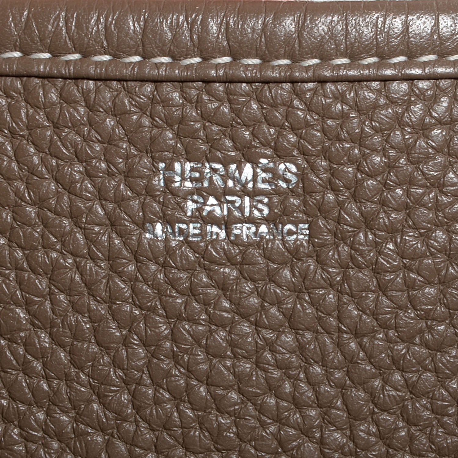Hermes Taurillon Clemence Evelyne III GM Etoupe 14 of 17