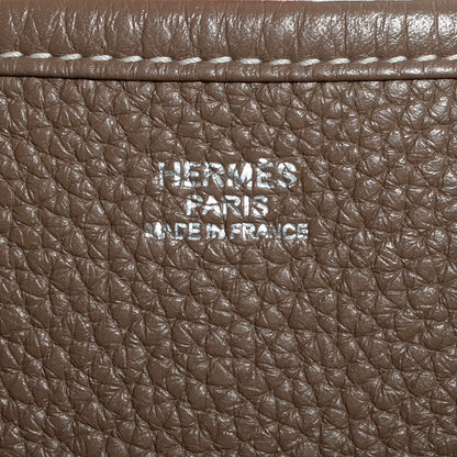 Hermes Taurillon Clemence Evelyne III GM Etoupe 14 of 17