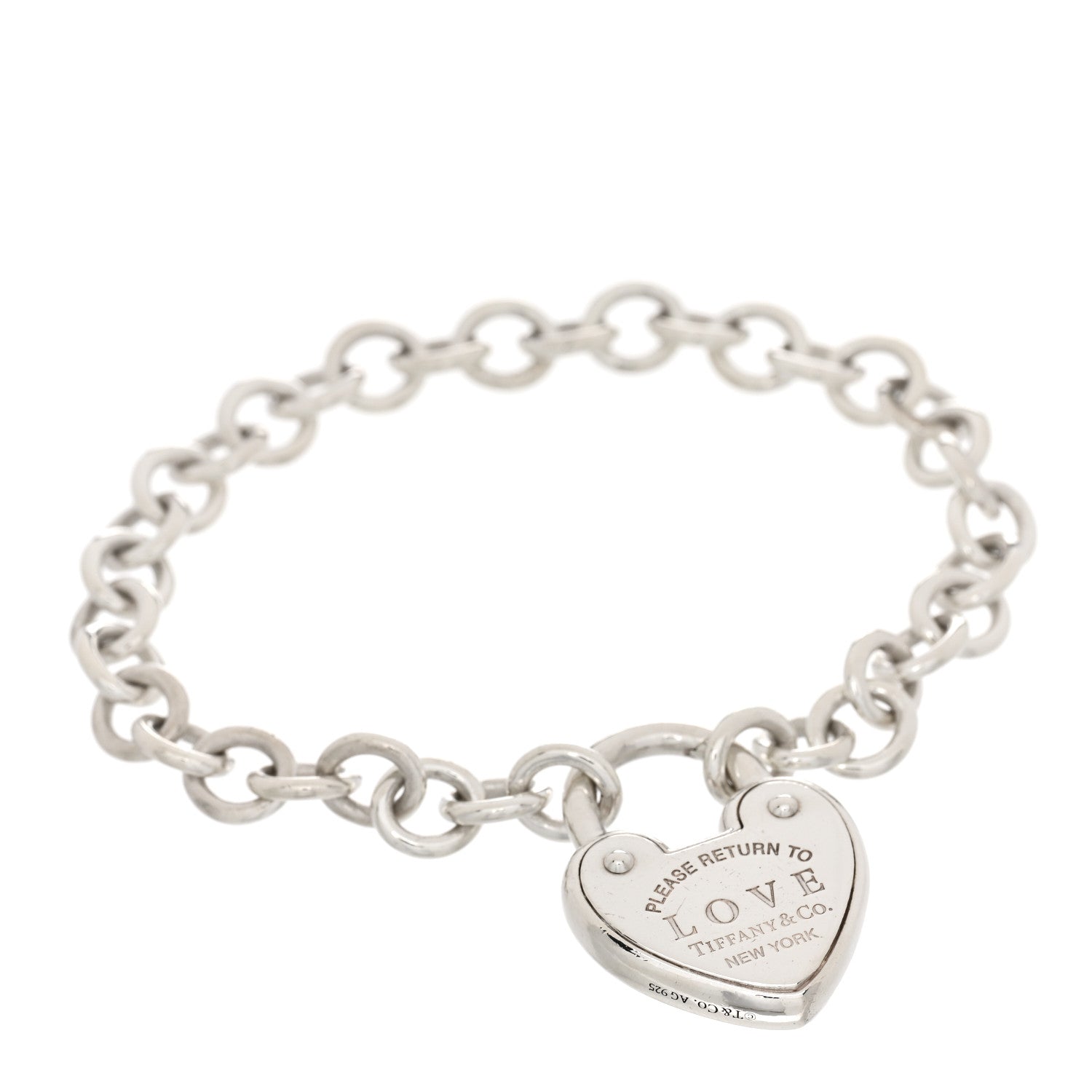 Tiffany Sterling Silver Return to Tiffany Love Lock Bracelet 1 of 3