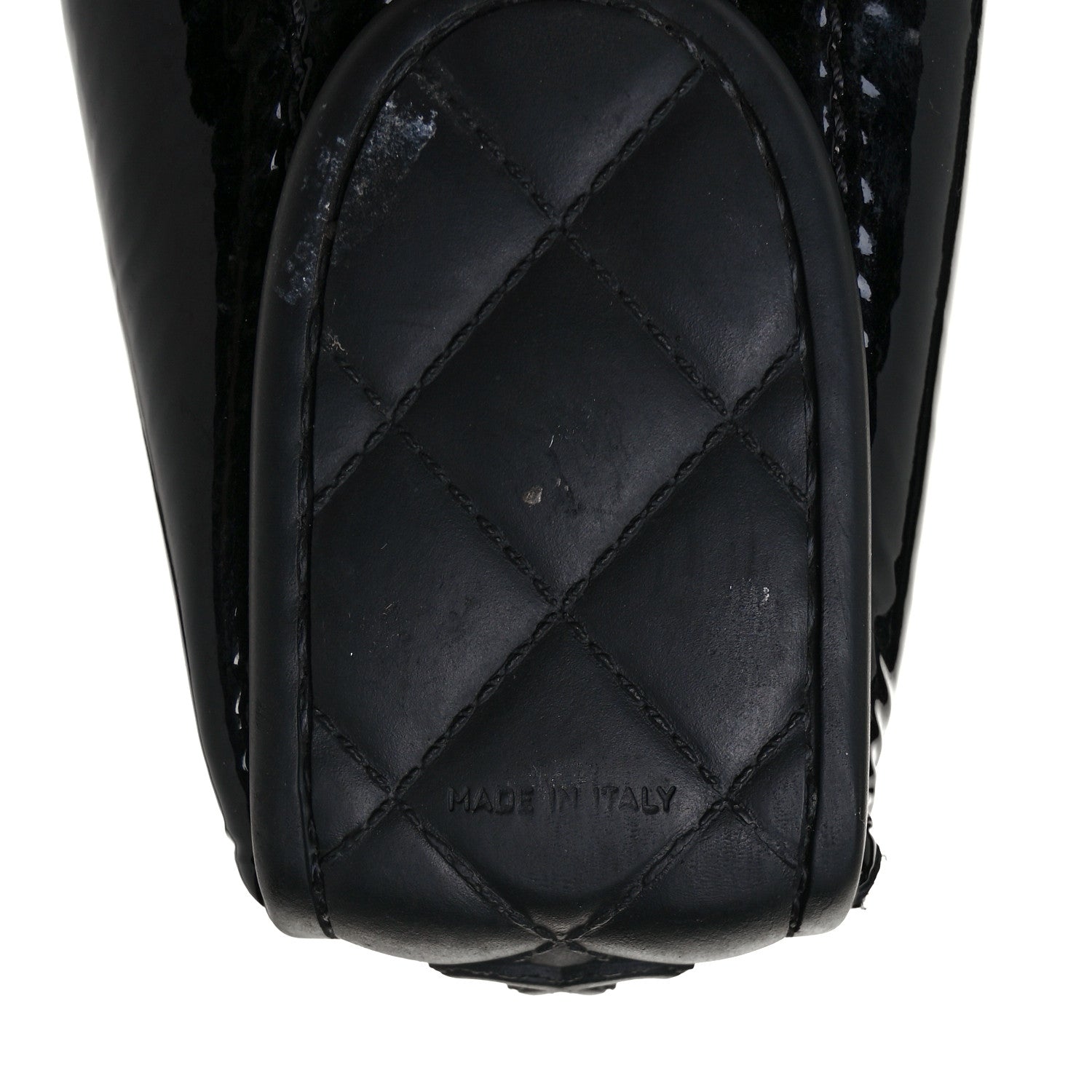 Chanel Patent CC Mocassin Loafers 38.5 Black 11 of 16