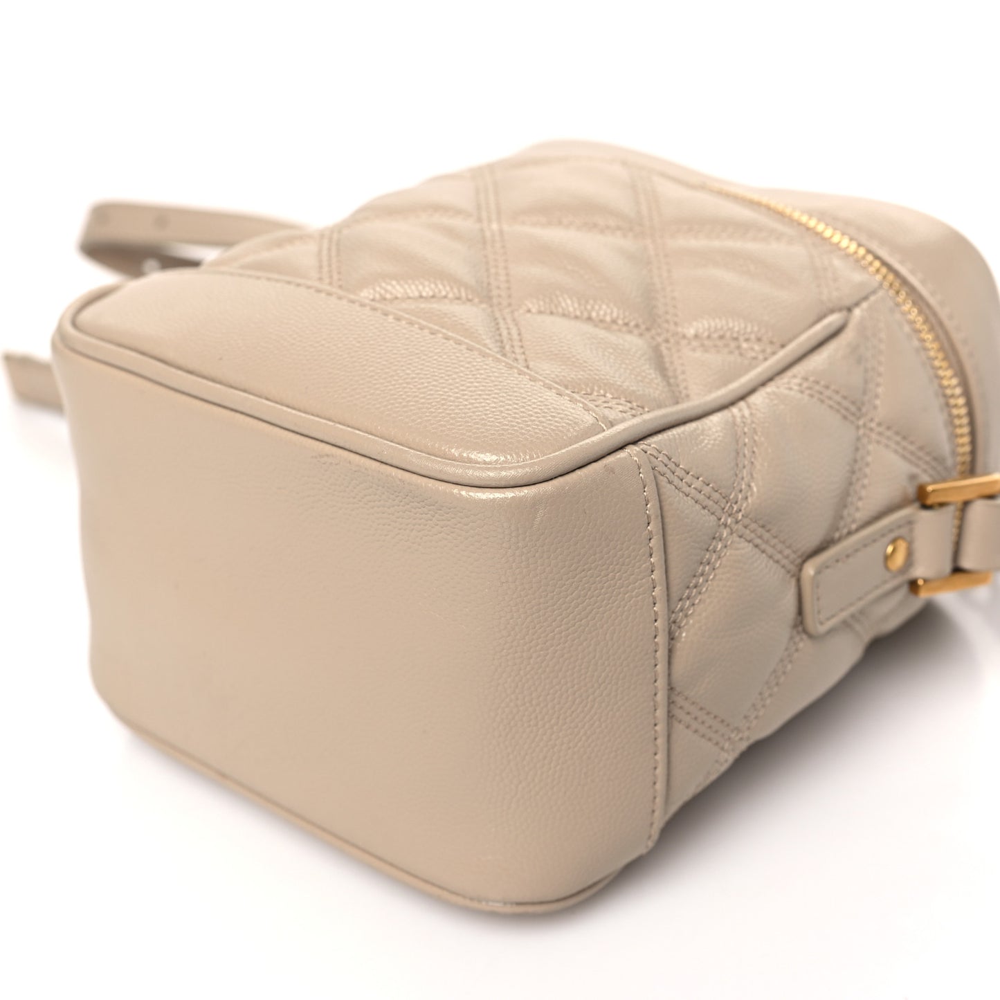 Grain de Poudre Quilted 80's Vanity Bag Dark Beige