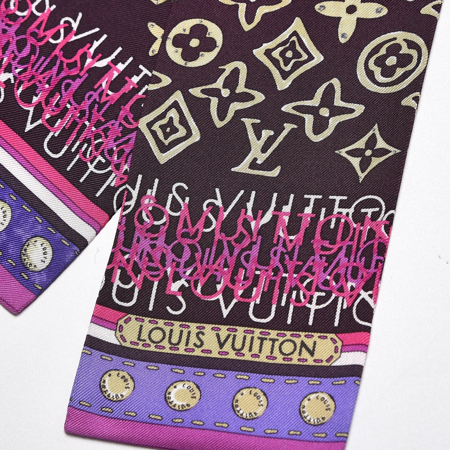 Louis Vuitton Silk Monogram Map Bandeau Blue Lagon 3 of 5