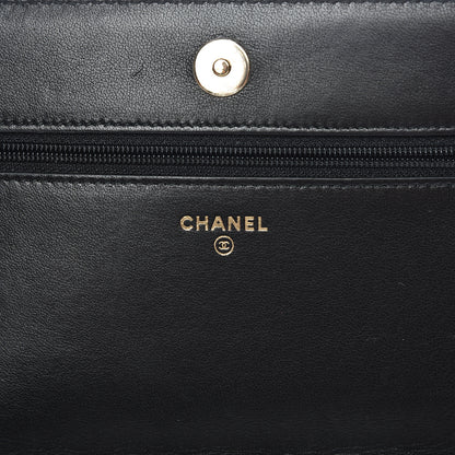 Chanel Velvet Studded Wallet On Chain WOC Black 8 of 16