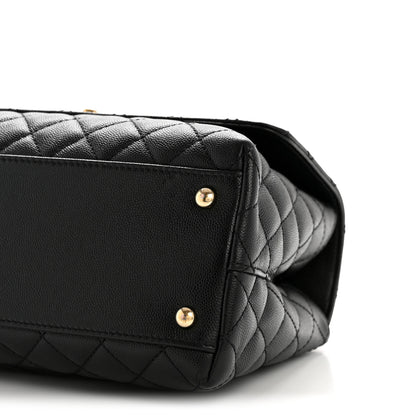 Chanel Caviar Quilted Small Coco Handle Flap Black 10 of 14