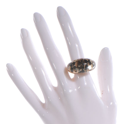 Louis Vuitton LOUIS VUITTON Swarovski Crystal Inclusion Ring 5.5 Beige 2 of 4