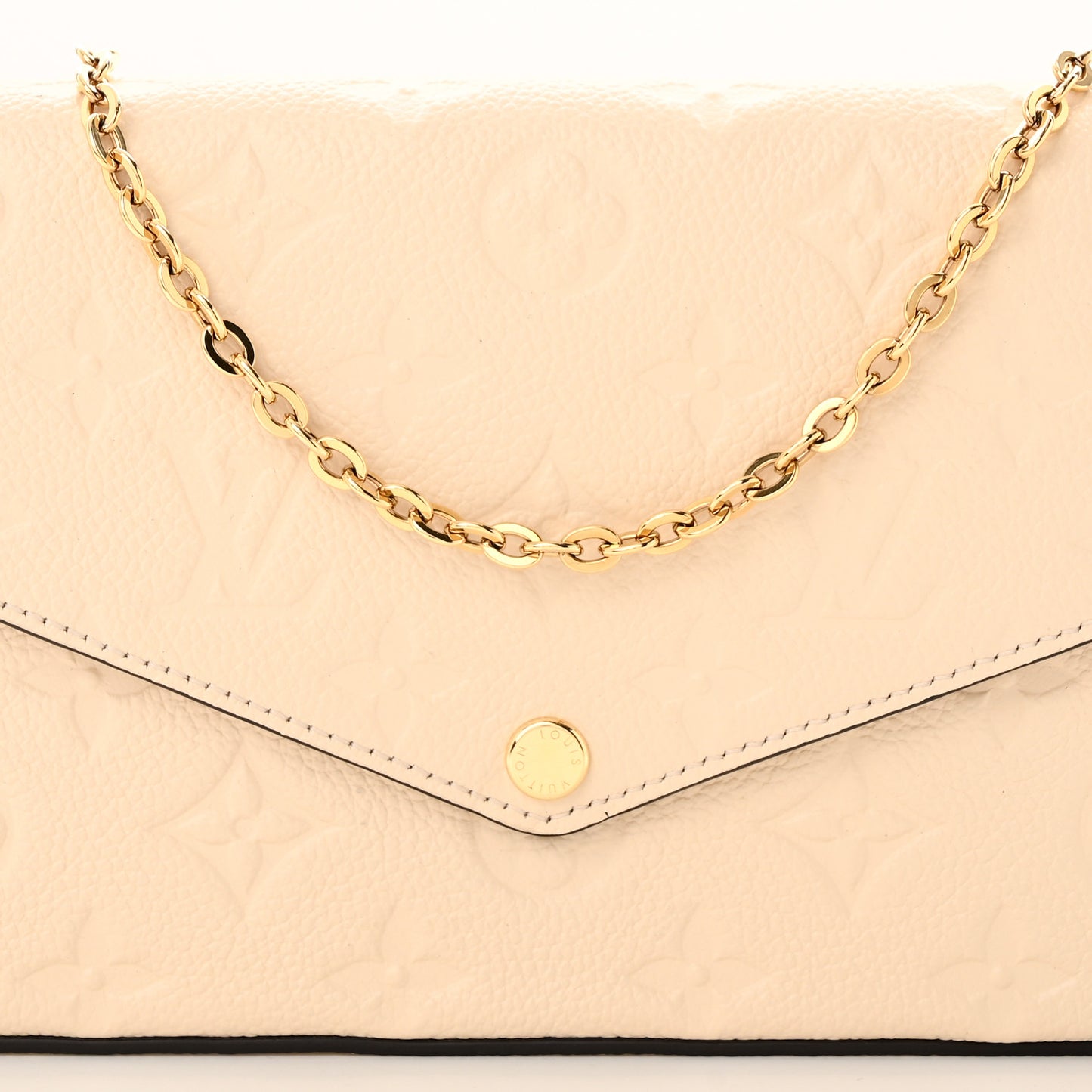 Empreinte Pochette Felicie Chain Wallet Cream