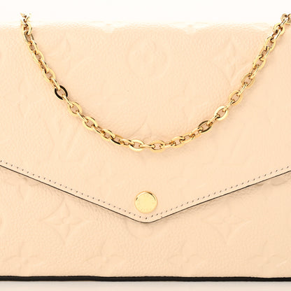 Louis Vuitton Empreinte Pochette Felicie Chain Wallet Cream 8 of 11