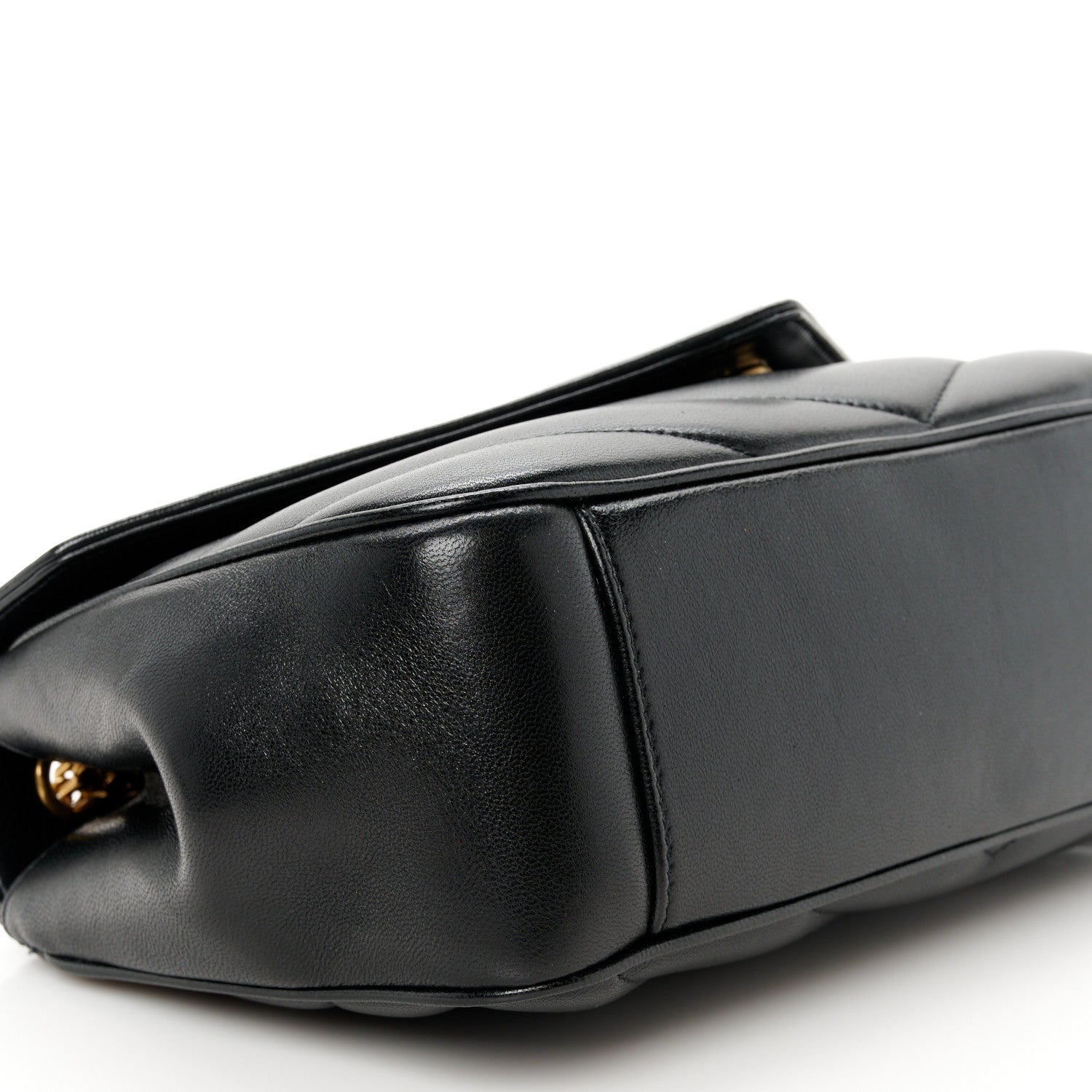 Saint Laurent Lambskin Chevron Quilted Medium Loulou Black 13 of 14