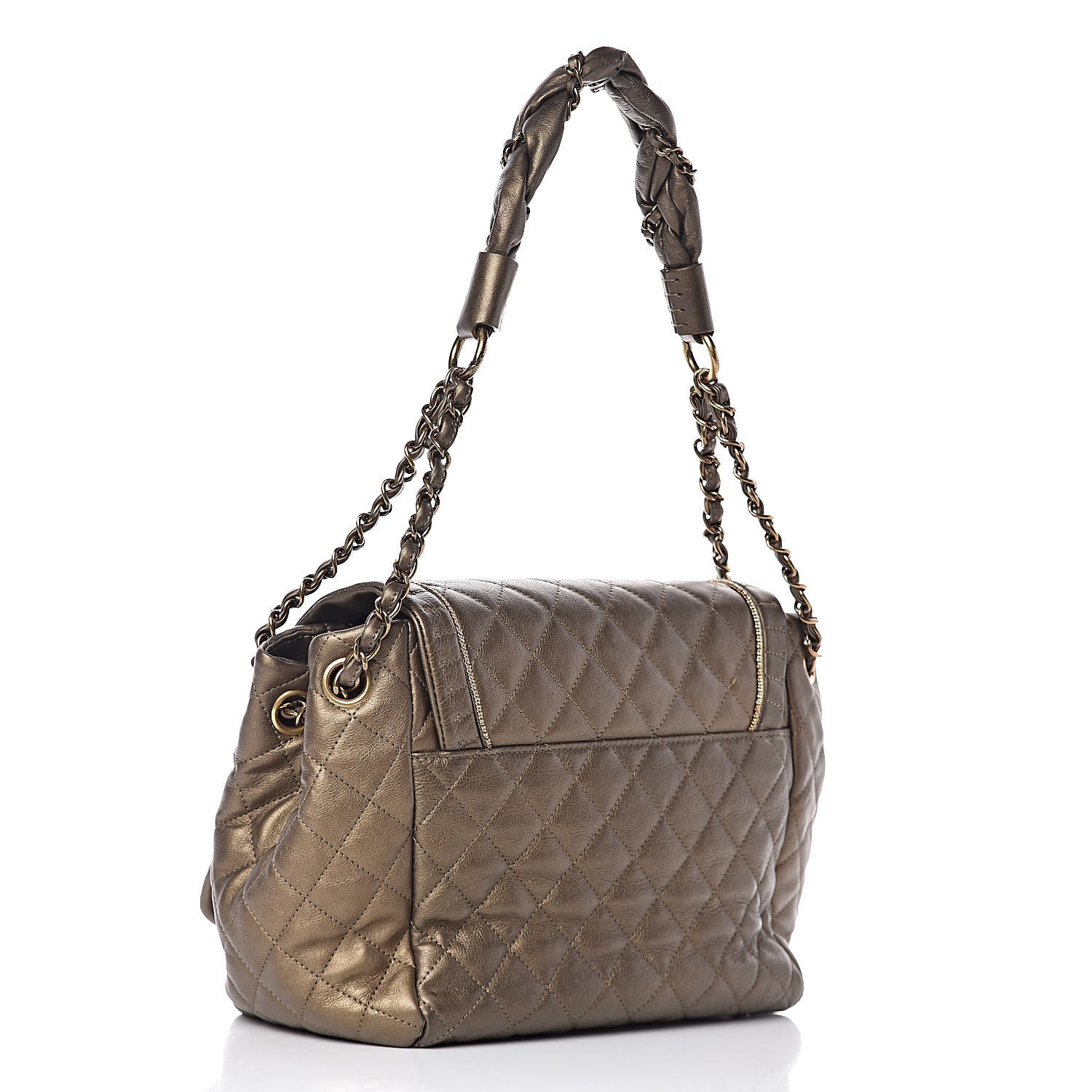 Chanel Metallic Calfskin Quilted Istanbul Accordion Flap Gold 4 of 11