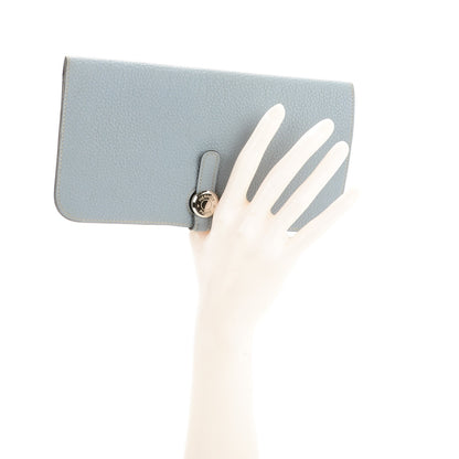 Hermes Togo Dogon Recto Verso Wallet Bleu Lin 4 of 11