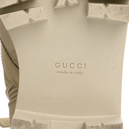 Gucci Cordovan Lux Nappa GG Matelasse Lace Up 60mm Combat Boots 39 Milk White 8 of 11