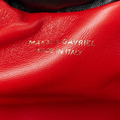 Mansur Gavriel Lambskin Mini Cloud Clutch Black Flamma 6 of 9