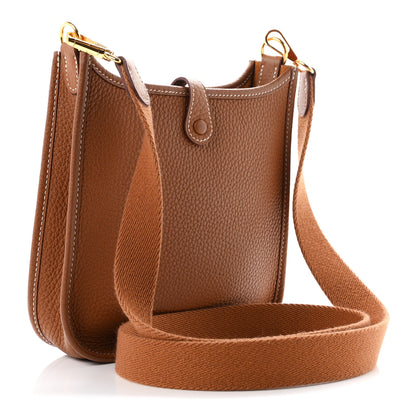 Hermes Taurillon Clemence Evelyne TPM Gold 3 of 11