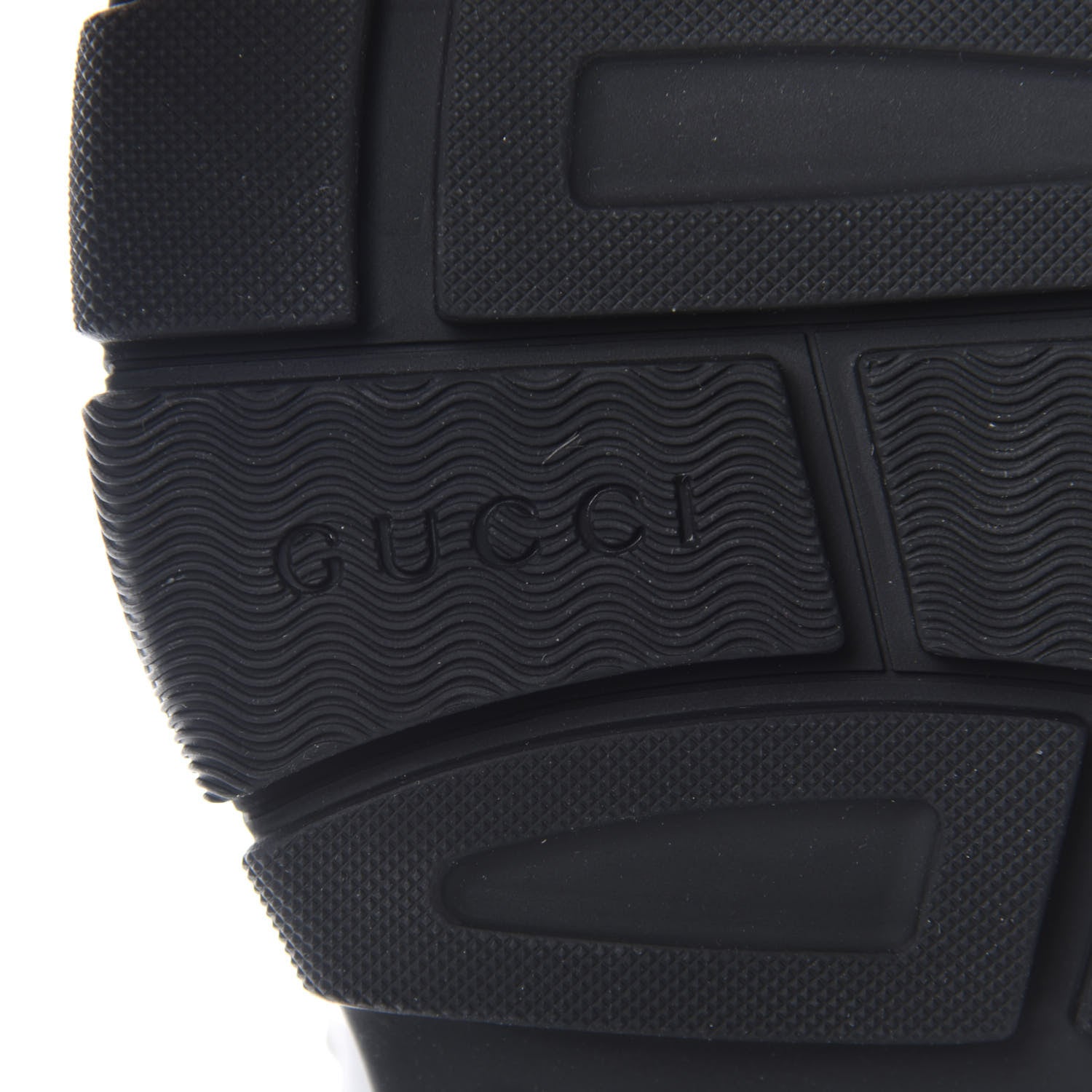Gucci Nappa Mesh Chambre des Squelettes Mens Aguru Sandals 9 Black Gold 8 of 9