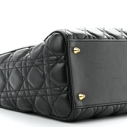 Christian Dior Lambskin Cannage Medium Lady Dior Black 9 of 10