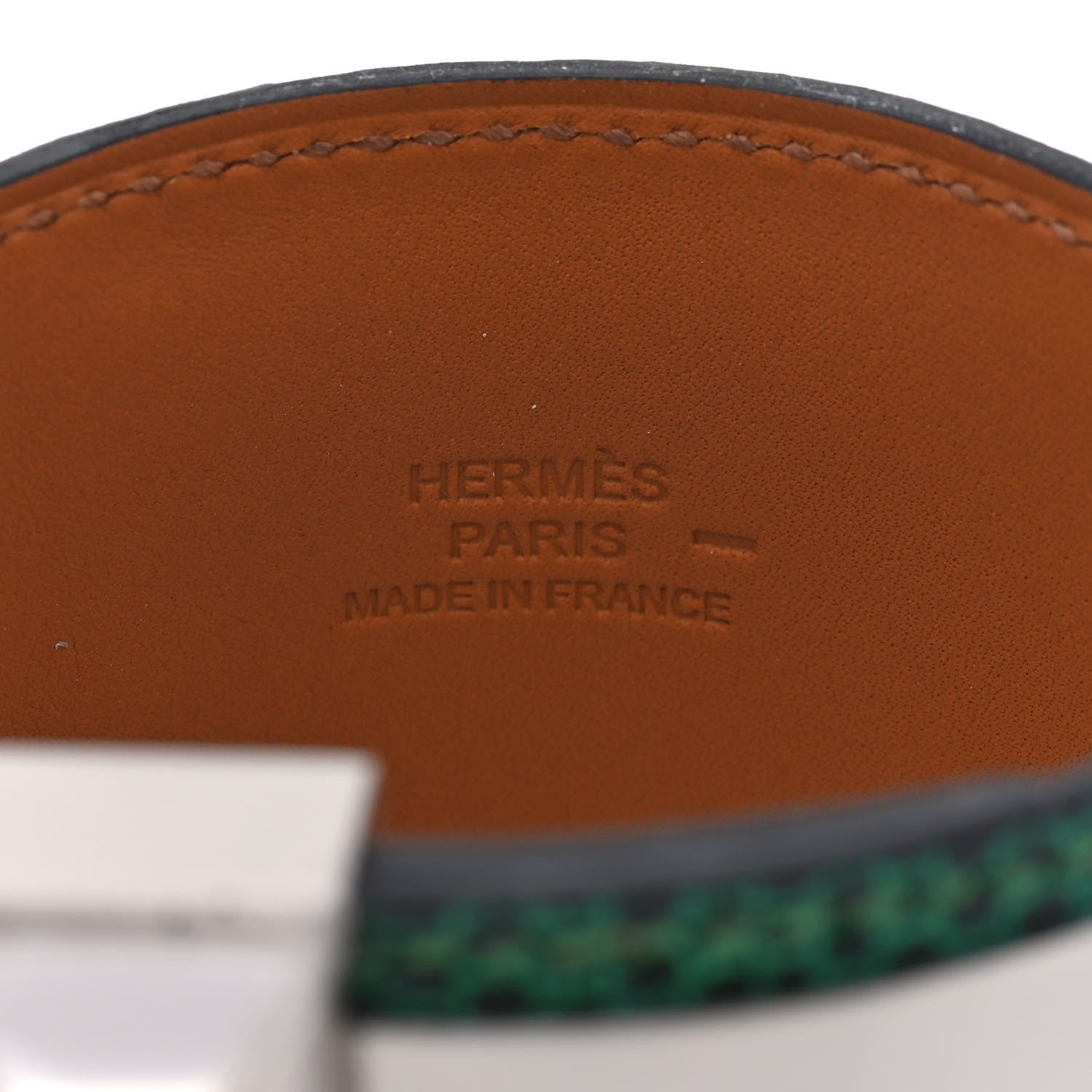 Hermes Lizard Collier De Chien CDC Bracelet T3 Vert Moyen 3 of 6
